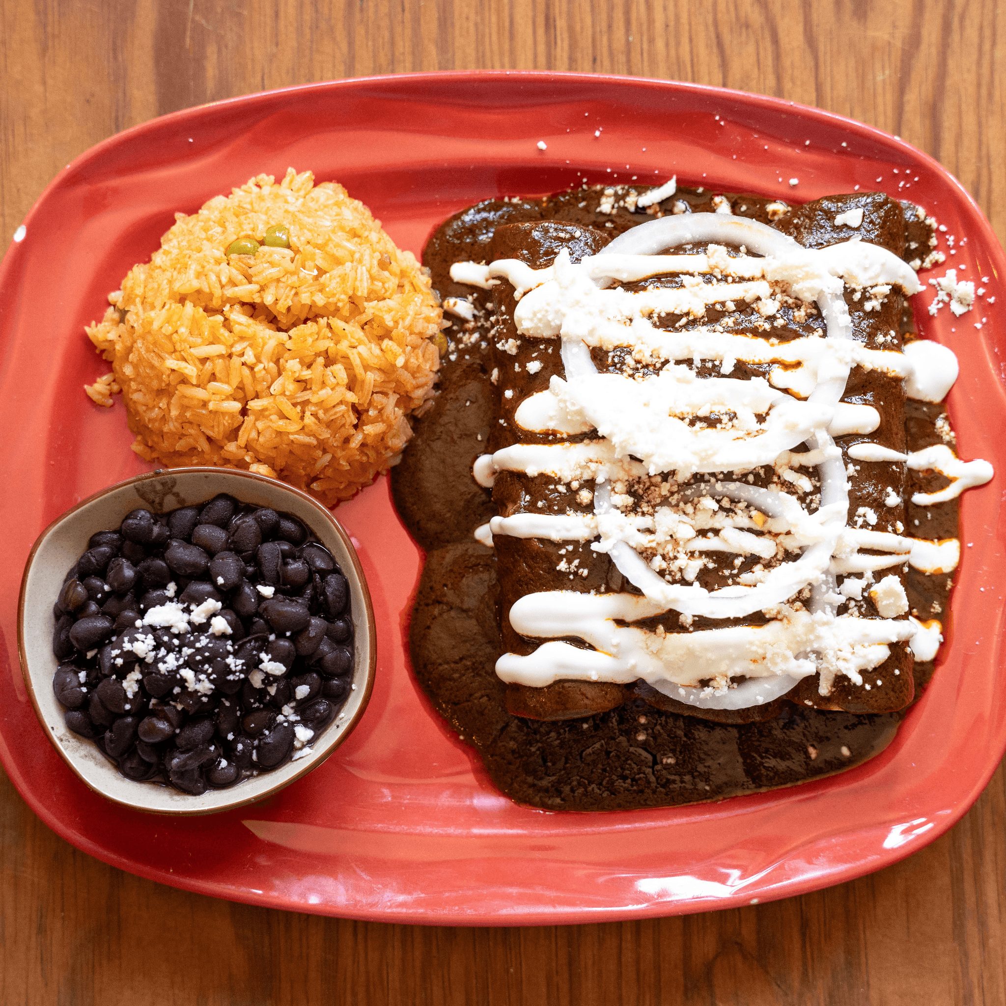 Enchiladas De Mole.