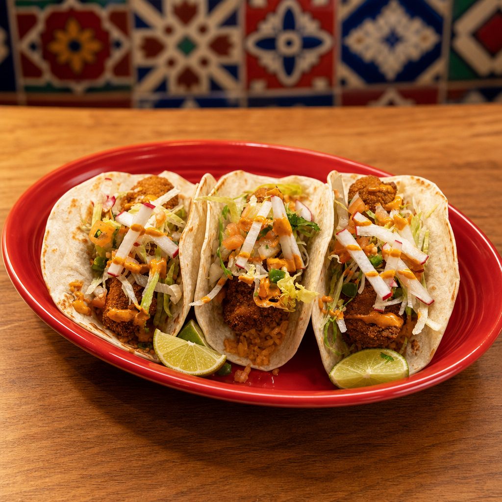 Pescado Empanizado Tacos.