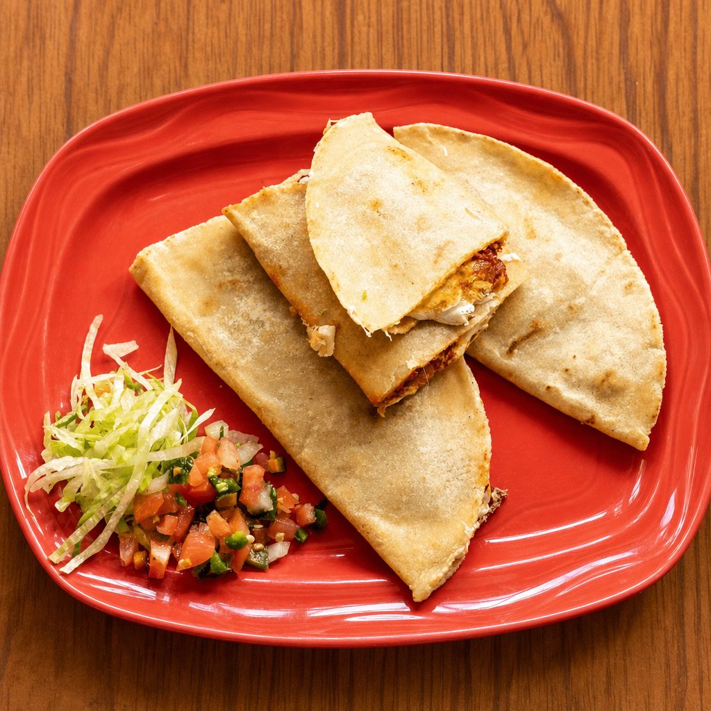 Chicharron Prensado Quesadillas.