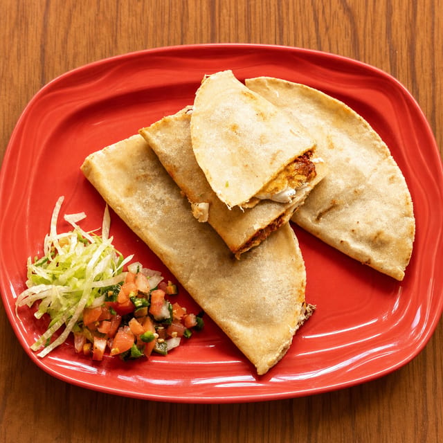 Chicharron Prensado Quesadillas.