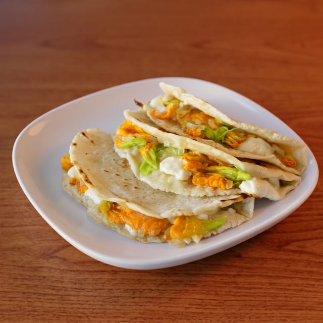 Flor De Calabaza Quesadillas.